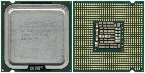 INTEL Pentium D Core: Smithfield (90 nm); Number of cores: 2; L1 