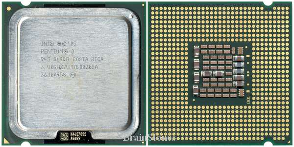 INTEL Pentium D Core: Smithfield (90 nm); Number of cores: 2; L1 